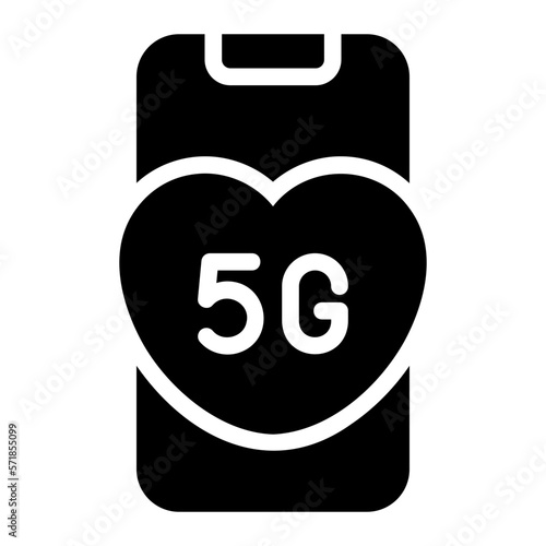 medical app glyph icon