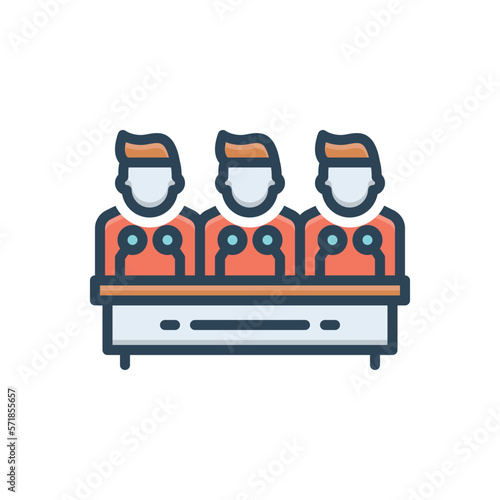 Color illustration icon for committee