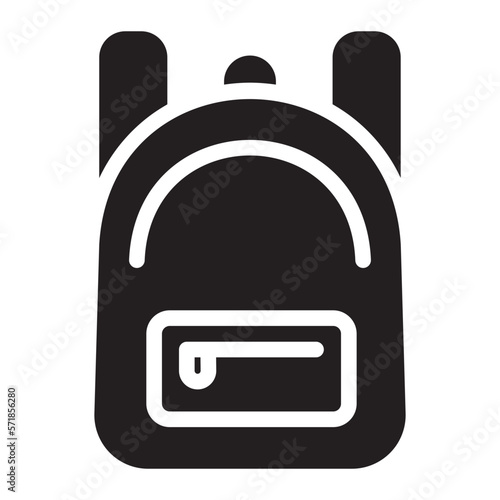 school bag glyph icon
