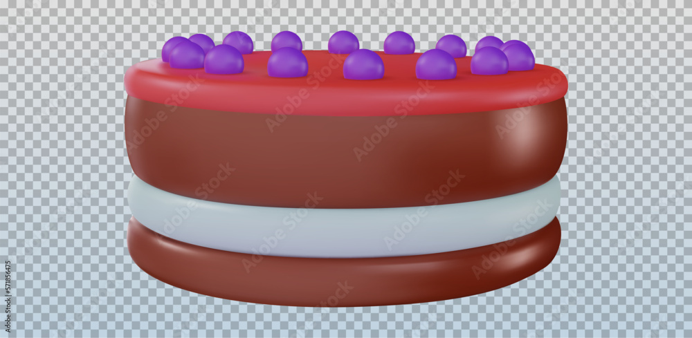 Cartoon vector cake in 3d realistic vivid style. Minimal bright design element for birthday, holiday, anniversary celebration. Cute child glossy soft toy icon. Vibrant render illustration. Cartoon vector cake in 3d realistic vivid style. Minimal bright design element for birthday, holiday, anniversary celebration. Cute child glossy soft toy icon. Vibrant render illustration.