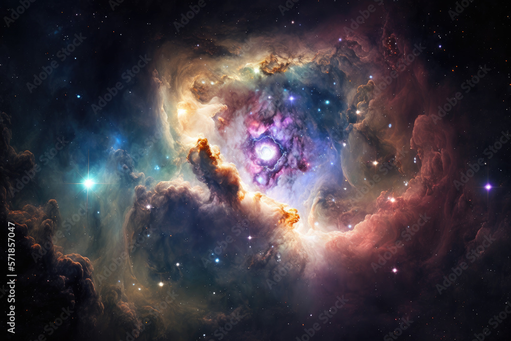 the nebula in space. Generative AI the nebula in space. Generative AI