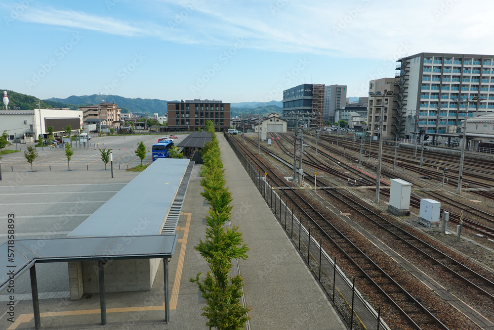 JR高山駅　匠通り（東西自由通路）からの眺め