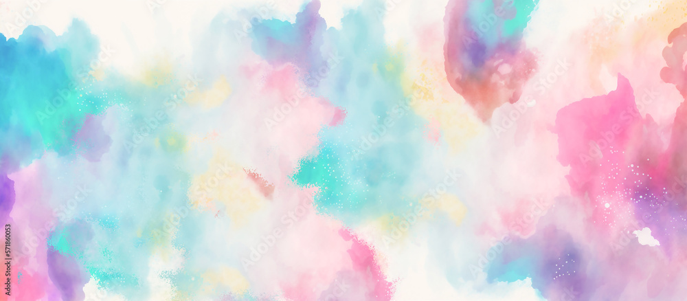 Colorful watercolor abstract background. Bright wallpaper. Generative AI