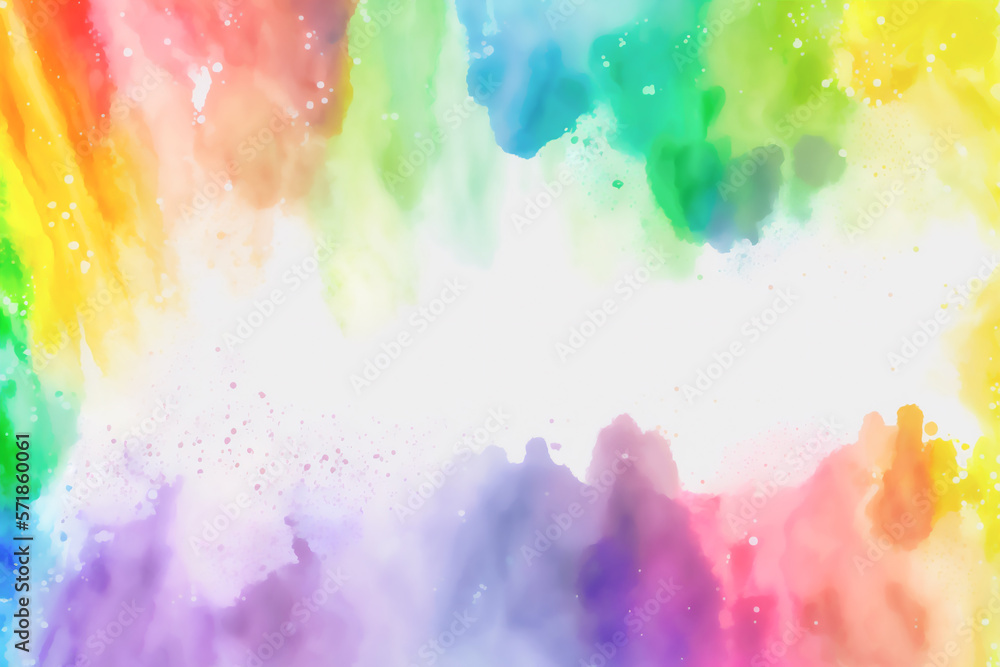 Watercolor colored background. Abstract bright wallpaper. Generative AI