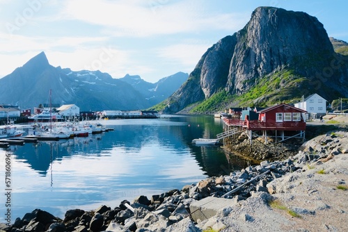 North huge fjords view  natural fjords landscape