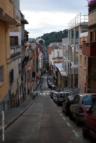 View of Barcelona narrow street
