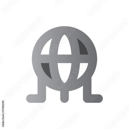connect two tone gradient icon