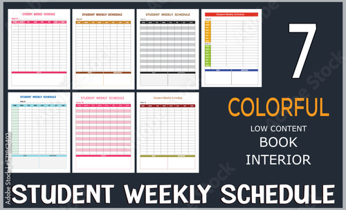 STUDENT WEEKLY SCHEDULE 7
student weekly lesson plans, tracker, and more
The  Weekly Reading schedule planner is suitable for all levels. You can use it to set goals, important dates, or deadlines

