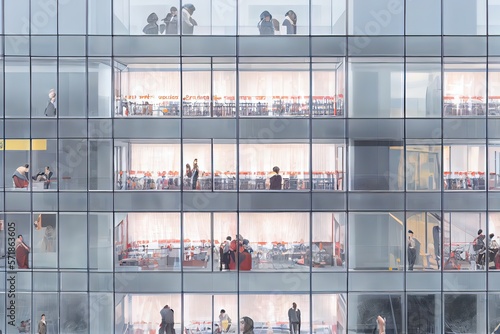 Facade of a corporate glass...