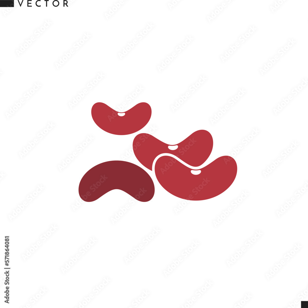 Red kidney beans silhouette Red kidney beans silhouette