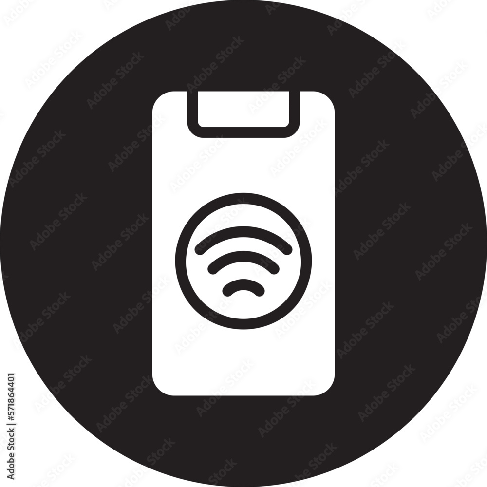 mobile phone glyph icon