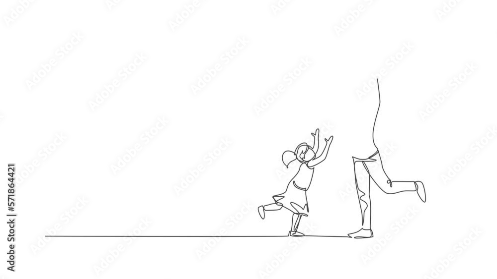 Animated self drawing of single continuous line draw young playing throw beach ball with her daughter at home, happy parenting. Family loving care concept. Full length one line animation illustration. Animated self drawing of single continuous line draw young playing throw beach ball with her daughter at home, happy parenting. Family loving care concept. Full length one line animation illustration.