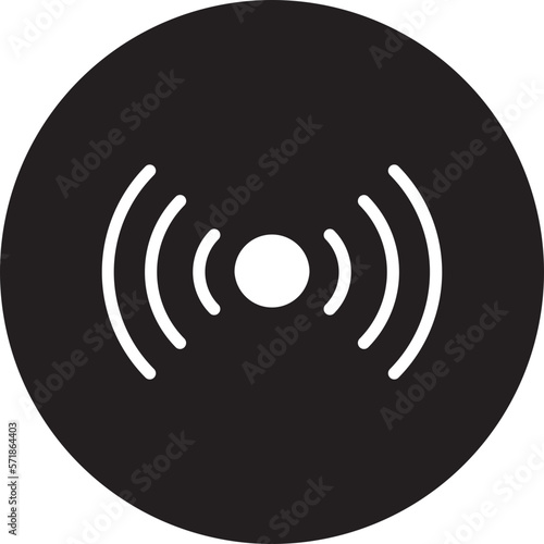 motion sensor glyph icon