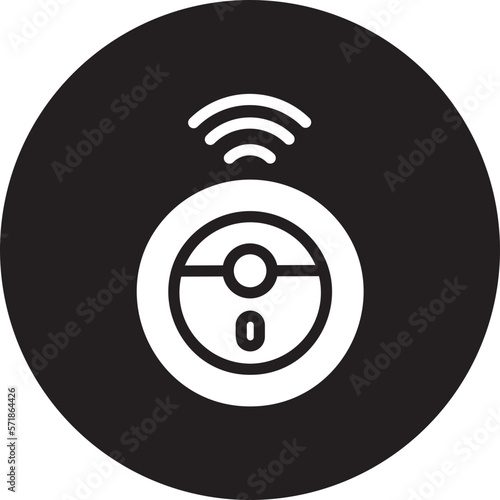 robot vacuum cleaner glyph icon