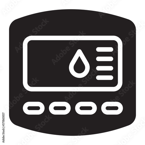 thermostat glyph icon