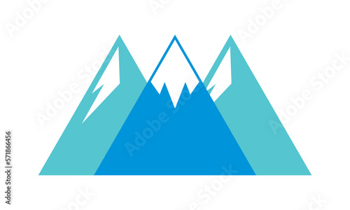 icon mountain peak logo vector