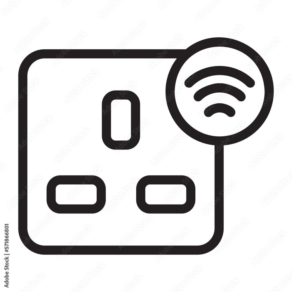 smart plug line icon smart plug line icon