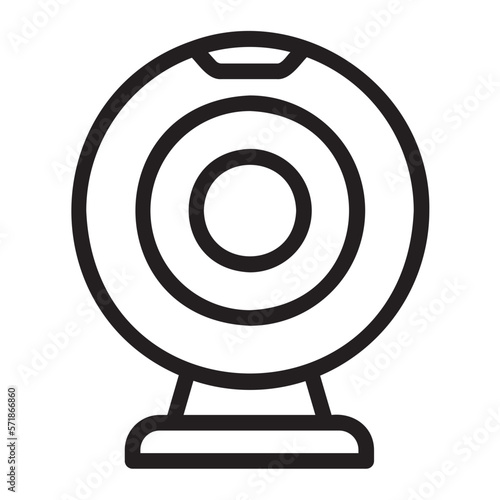 webcam line icon