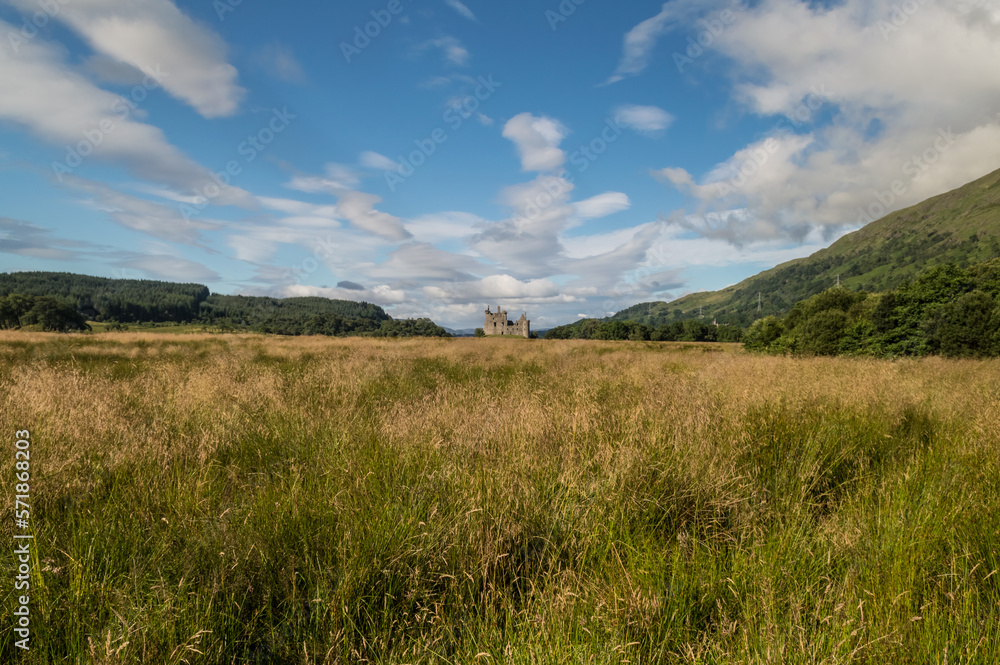 Landscape of Loch Awe and Kilchurn Castle, Scotland