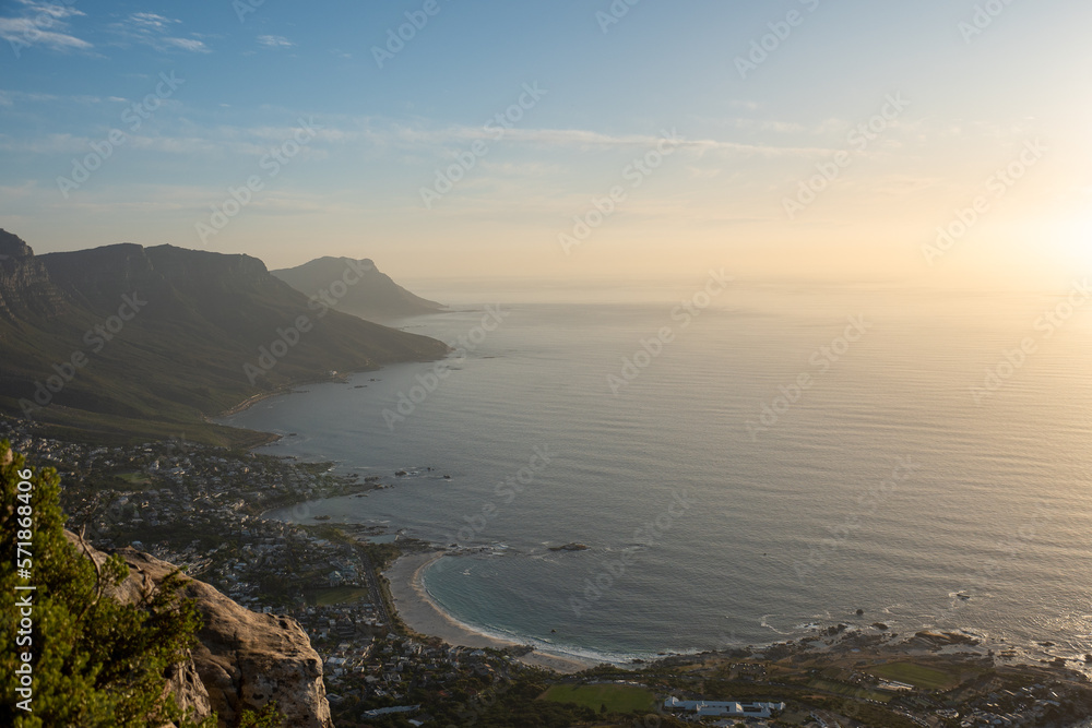 sunset over the sea