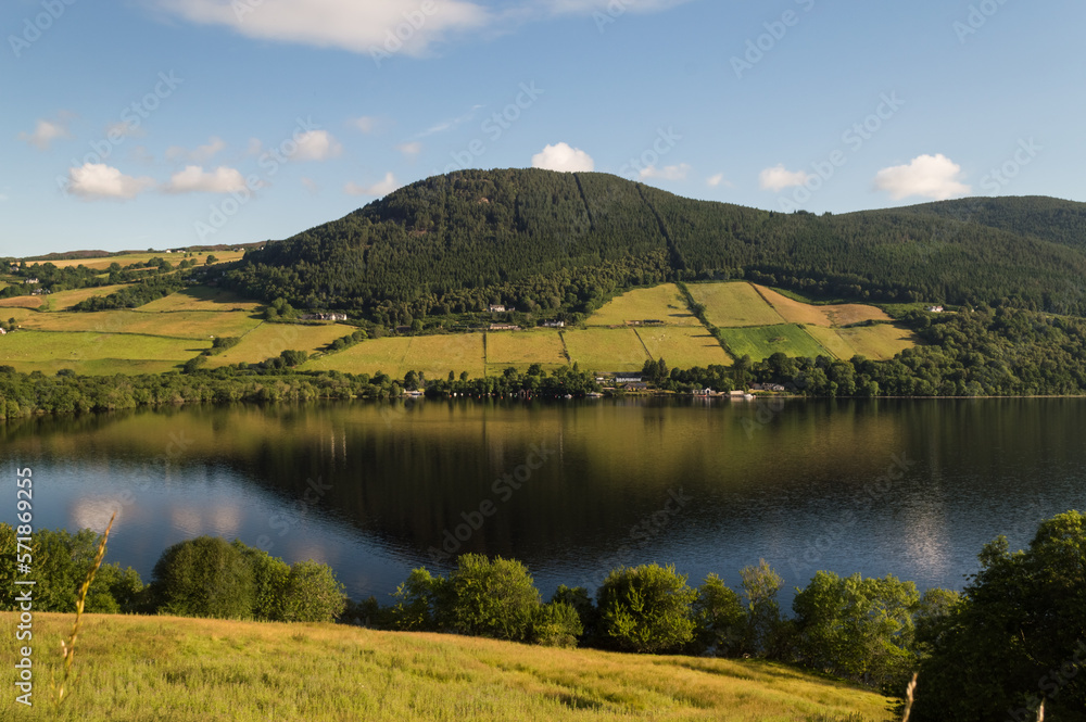 Landscape of Loch Ness, Lake in Scotland