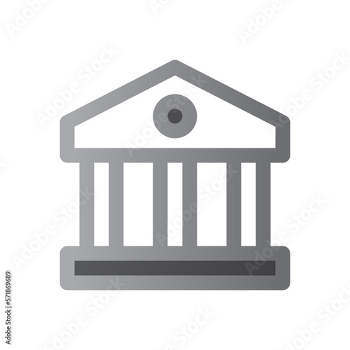 bank two tone gradient icon