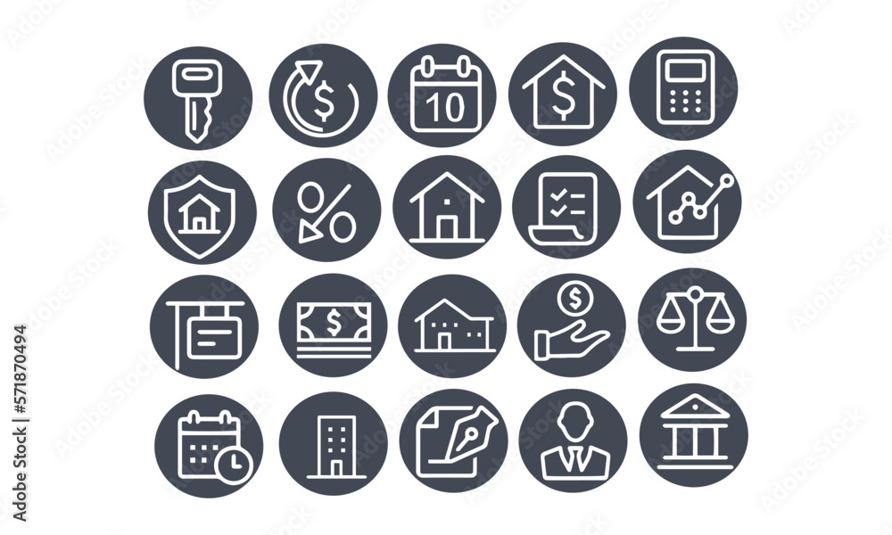 Mortgage Icons vector design