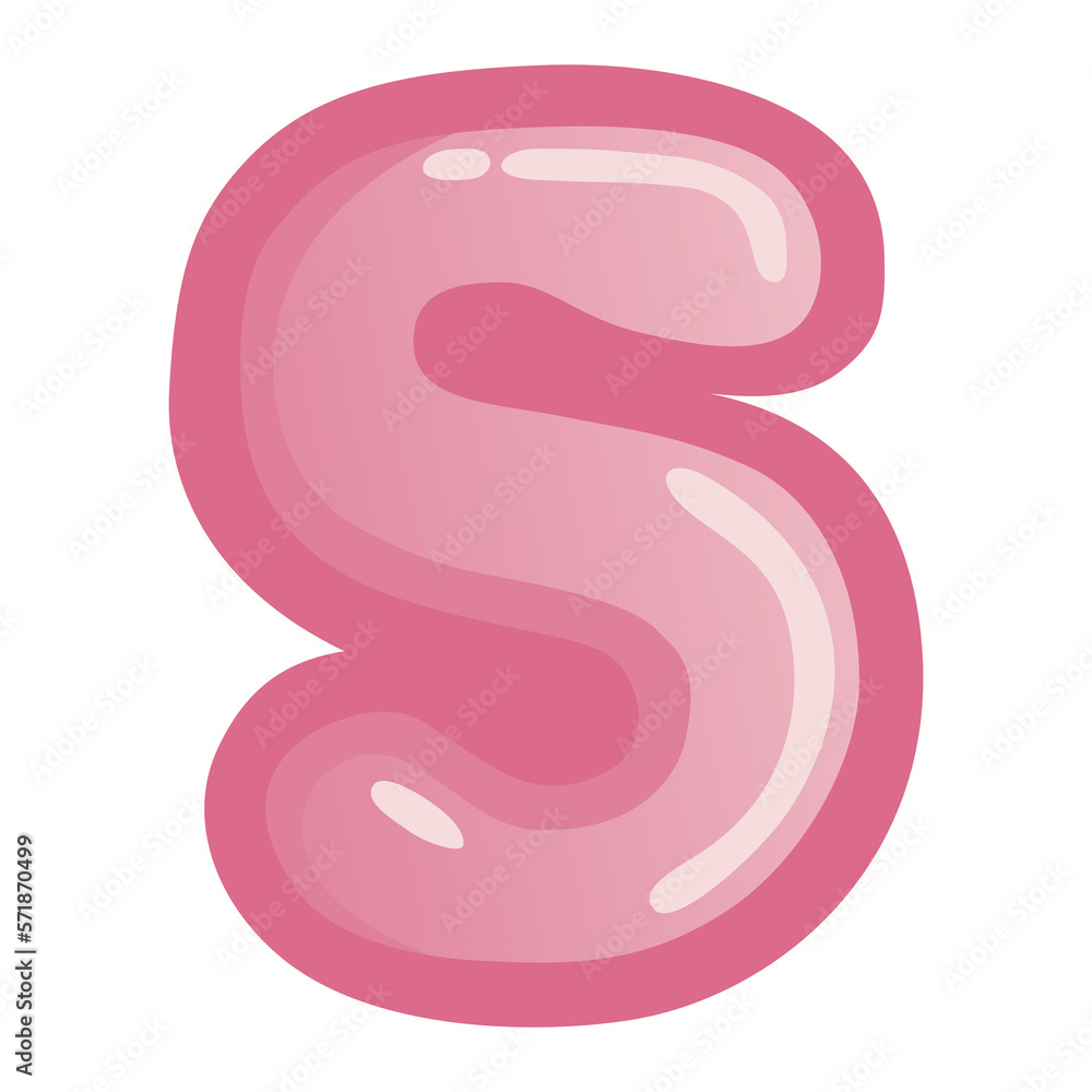 Letter S Pink Bold Alphabet Font Doodle Drawing Art Letter S Pink Bold Alphabet Font Doodle Drawing Art