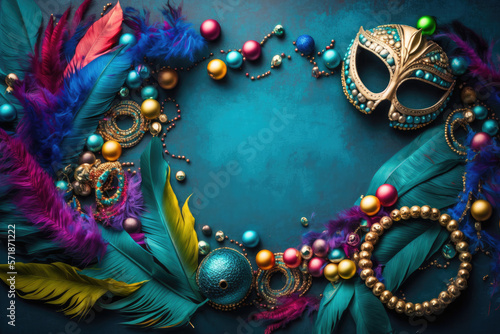 Festive face mask for carnival celebration