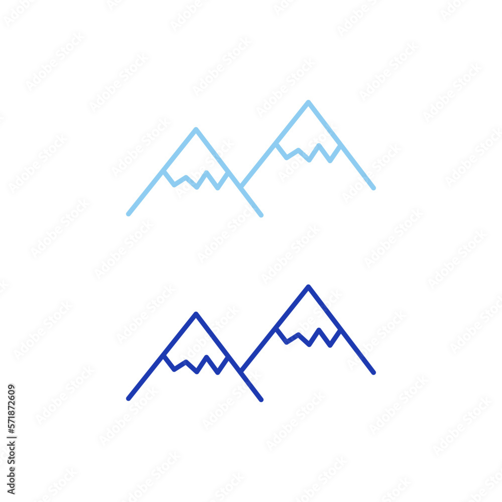 BLUE MOUNTAINS SIGN, SYMBOL, LOGO ISOLATED ON WHITE BLUE MOUNTAINS SIGN, SYMBOL, LOGO ISOLATED ON WHITE