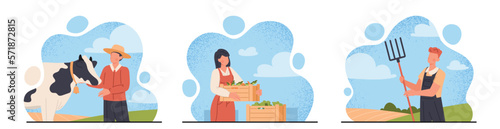 Set of farmers