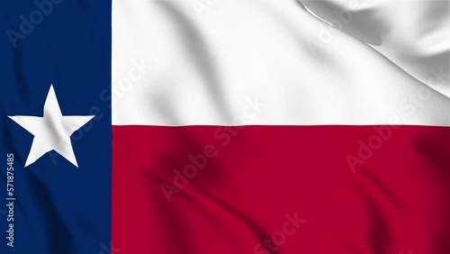 Texas Waving flag, State of Texas Waving flag, Texas Flag in the Wind, National Mark. Waving Flags, World Waving Flags, 4k Animation photo