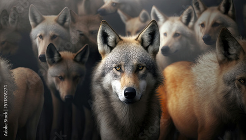 Wolf Pack. Post-processed generative AI. 