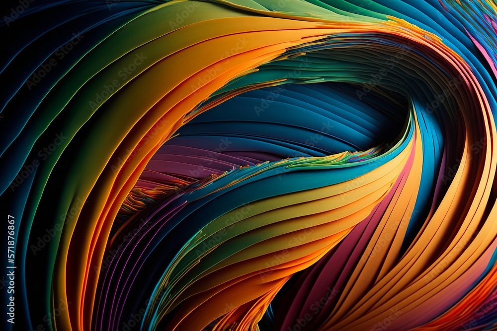 Fototapeta premium rainbow colors, colorful, bright colors, abstract, surreal, generative ai