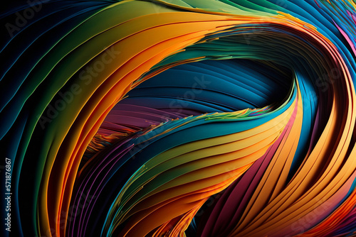 Fototapeta Naklejka Na Ścianę i Meble -  rainbow colors, colorful, bright colors, abstract, surreal, generative ai
