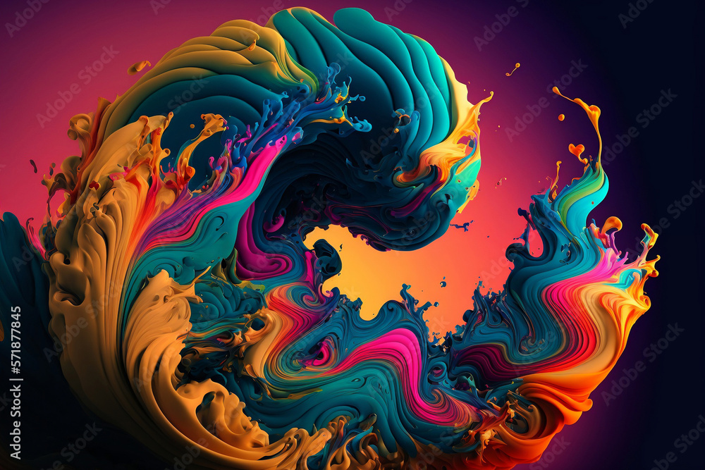 rainbow colors, colorful, bright colors, abstract, surreal, generative ai