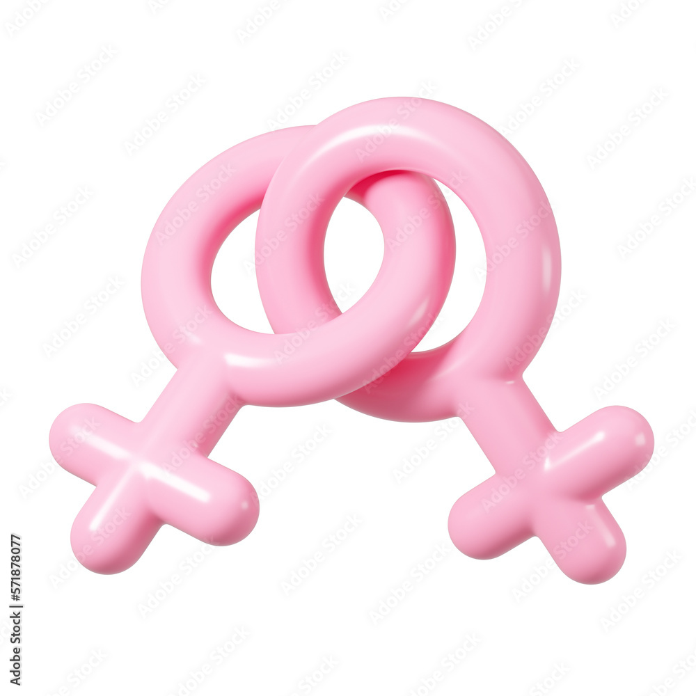 Lesbian pink color sign. 3d render illustration. Lesbian pink color sign. 3d render illustration.
