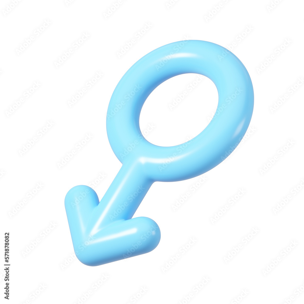 Blue Male sign. Minimal icon. 3d rendering illustration. Blue Male sign. Minimal icon. 3d rendering illustration.