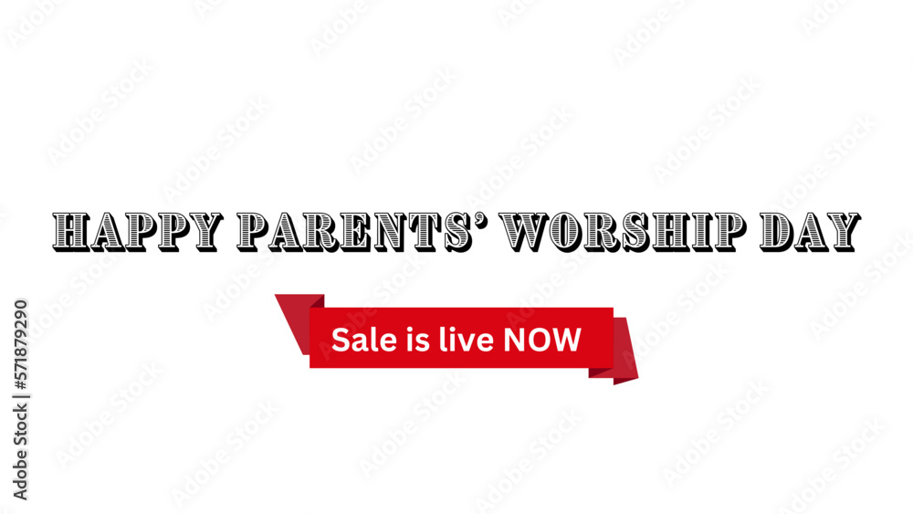 Happy Parents' Worship Day Wish with Sale is live now banner