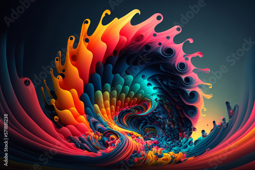 rainbow colors  colorful  bright colors  abstract  surreal  generative ai