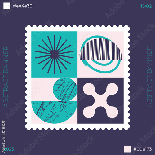 Geomertry Design Figure Abstract Bauhaus Banner Creative Square