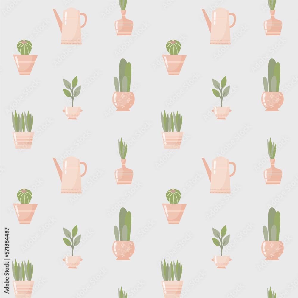 House plants seamless pattern House plants seamless pattern