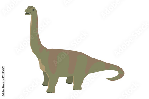 brontosaurus, brachiosaurus, diplodocus dinosaur enxtinct creature isolated on white photo