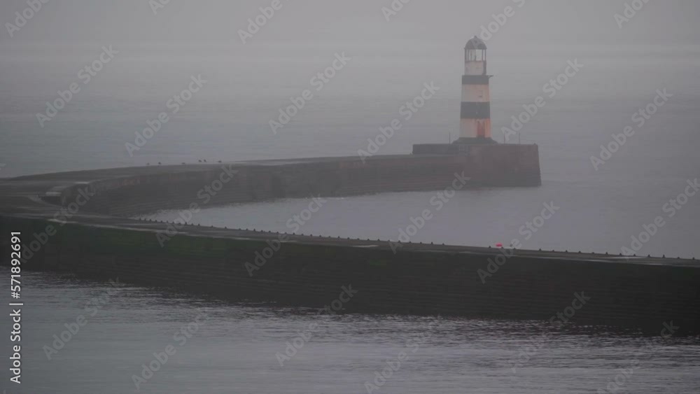 Seaham lighthouse on a foggy winter morning Seaham lighthouse on a foggy winter morning