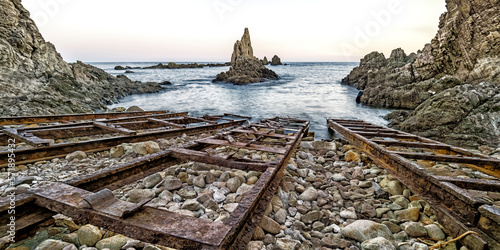 Las Sirenas Reef, Cala de las Sirenas, Cabo de Gata-Níjar Natural Park, UNESCO Biosphere Reserve, Hot Desert Climate Region, Almería, Andalucía, Spain, Europe