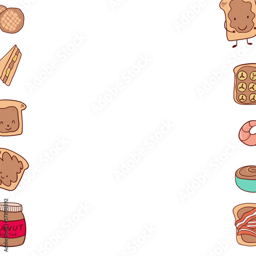 National Peanut Butter Lover's Day banner in doodle cartoon style