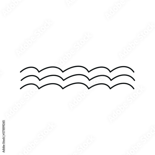 Wallpaper Mural Ocean wave icon. Wave line and wavy zigzag lines. Vector illustration. Torontodigital.ca