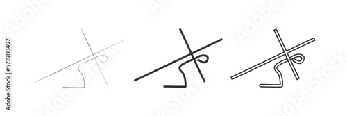 Cross symbol. Three crosses. Calvary. Vector.
