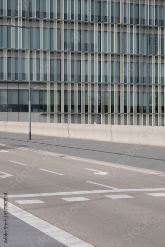 Wallpaper Mural Street without people or cars in a financial area Torontodigital.ca