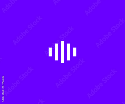 flat vector abstract line icon logo.